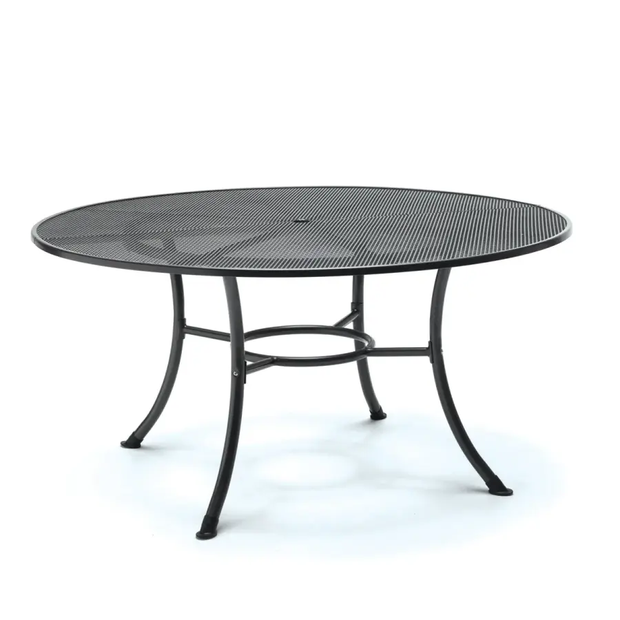 60-Inch Round Mesh Top Outdoor Table - Image 1