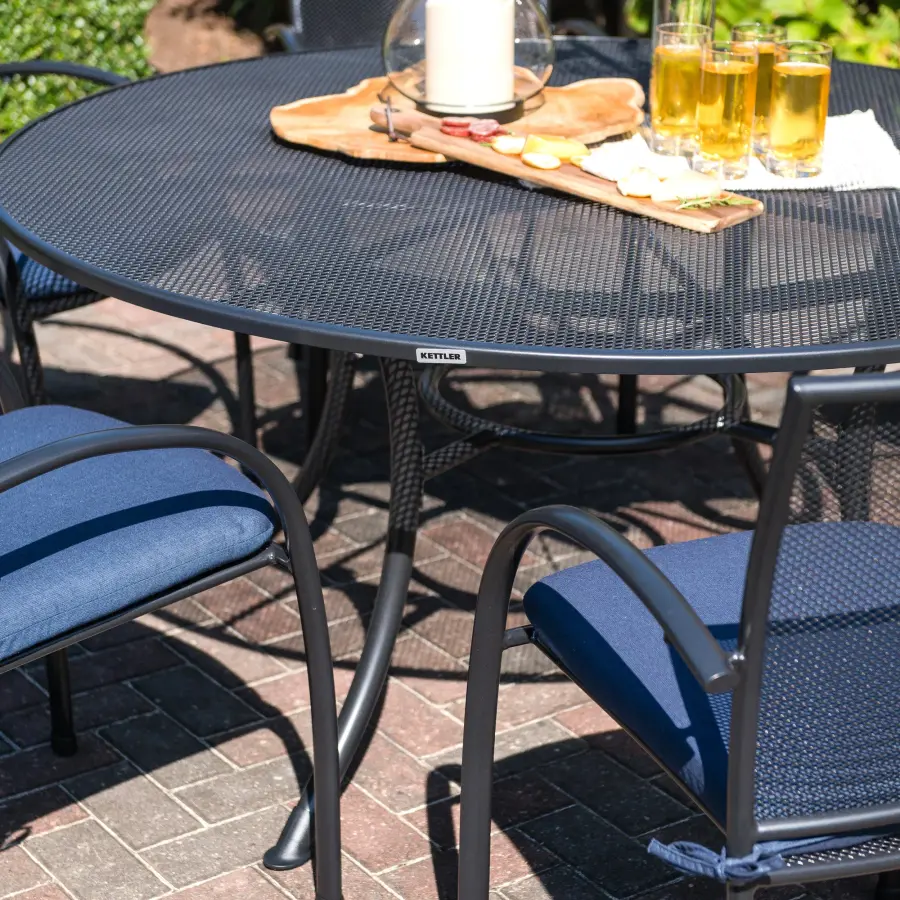60-Inch Round Mesh Top Outdoor Table - Image 2