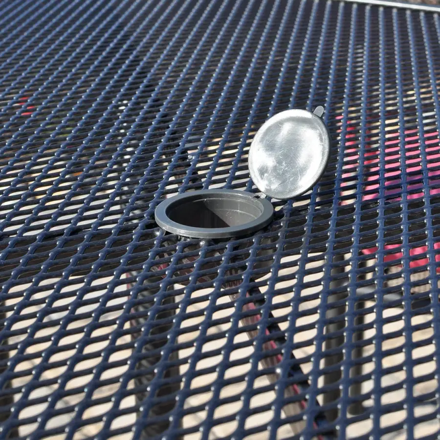 60-Inch Round Mesh Top Outdoor Table - Image 9