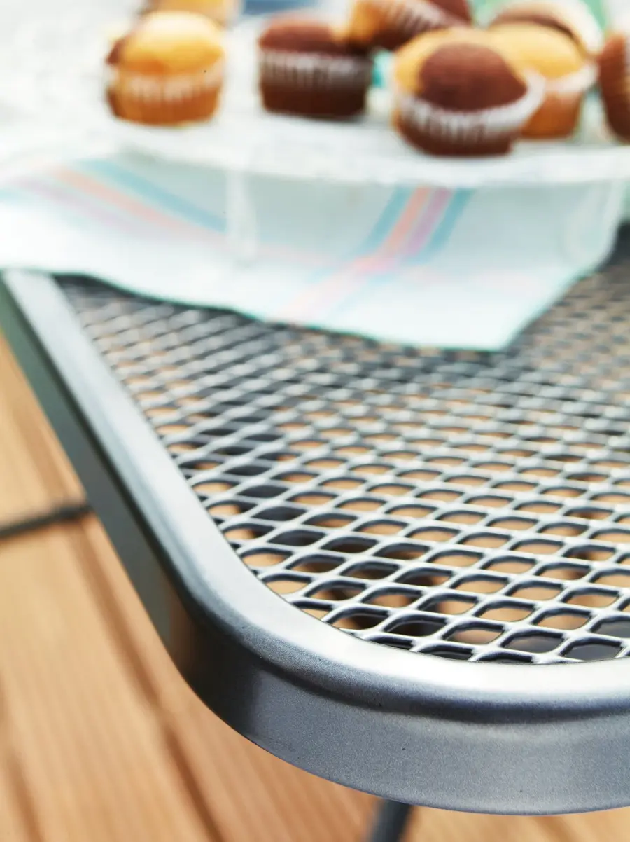 32-Inch Square Mesh Top Outdoor Table - Image 6