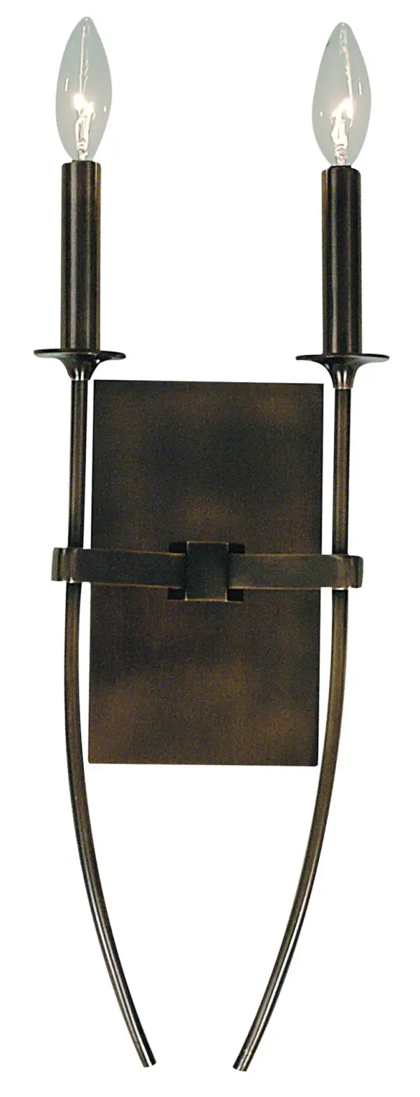 Maisonette 2-Light Wall Sconce in Roman Bronze