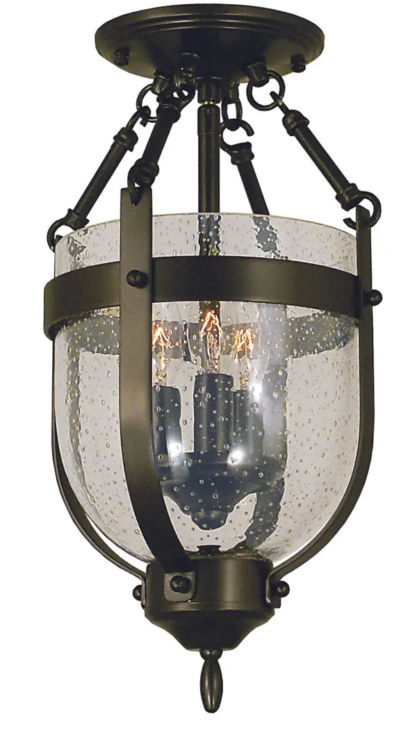 Hannover 3-Light Flush/Semi-Flush Mount in Mahogany Bronze