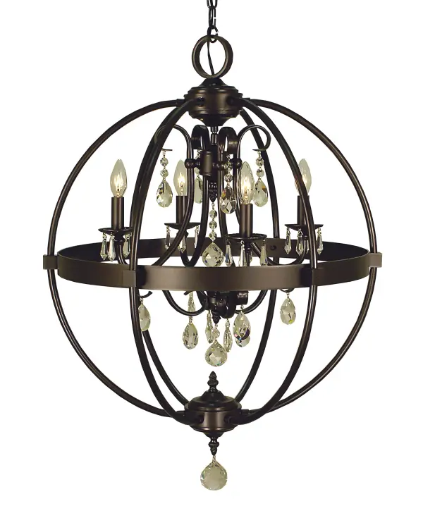 Seeded cylinders and crystal add a touch of glitter to these rustic spherical combinations. Every Framburg lighting product is hand made in the USA.