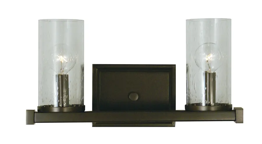 Two Light Wall Sconce in Matte Black