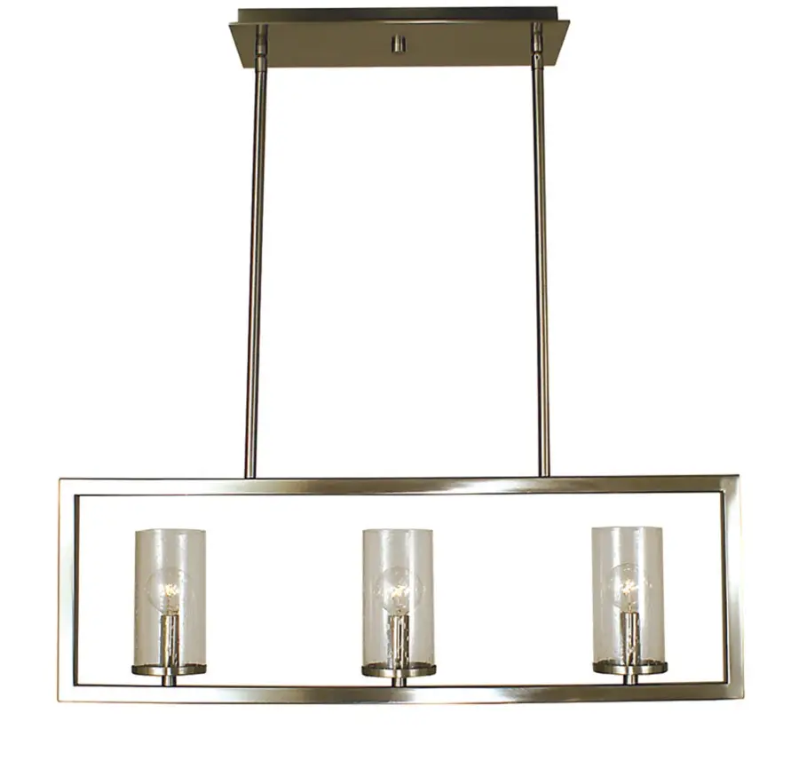Theorem 3-Light Island Chandelier in Brushed Nickel