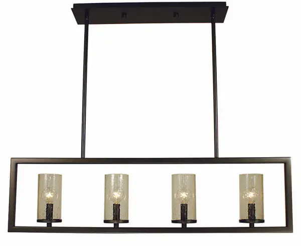 Theorem 4-Light Island Chandelier in Mahogany Bronze - Image 1