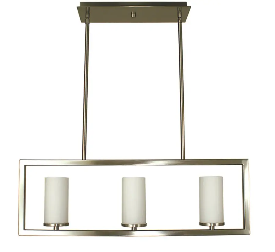 Theorem 3-Light Island Chandelier in Brushed Nickel