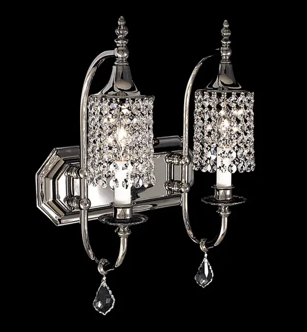Princessa 2-Light Polished Silver Sconce