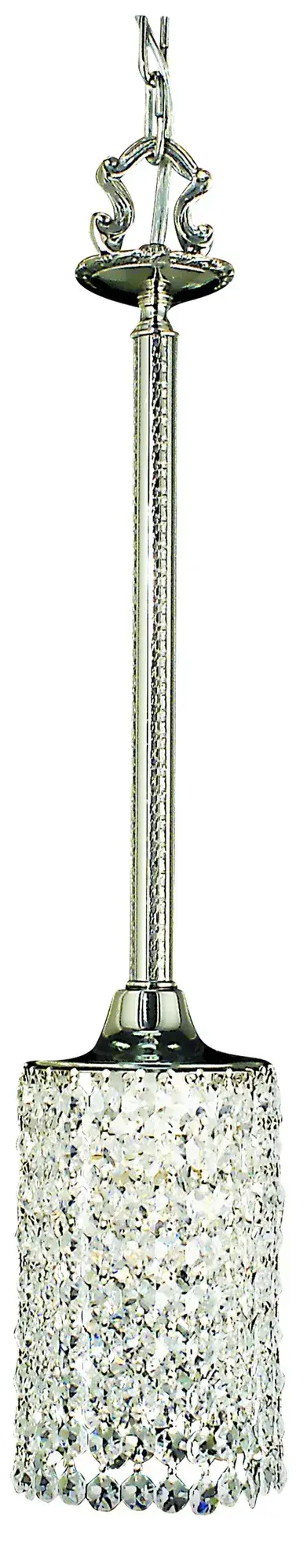 Princessa 1-Light Polished Silver Pendant