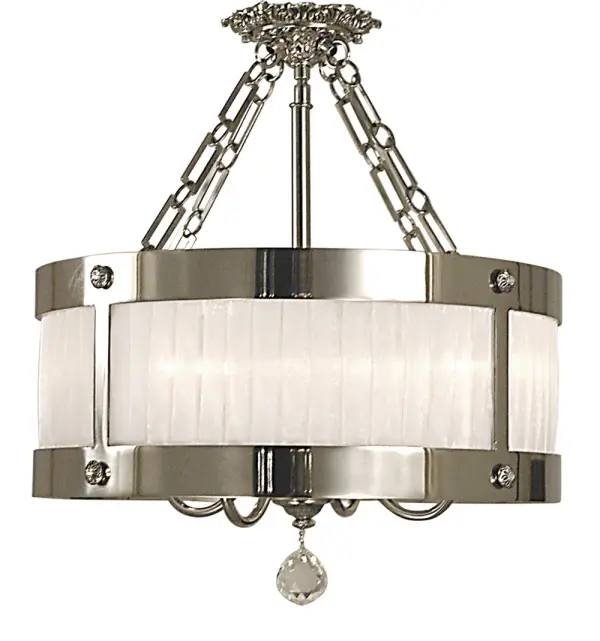 Astor 5-Light Flush Mount in Polished Silver