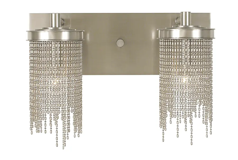 Cascading Beaded Two Light Wall Sconce