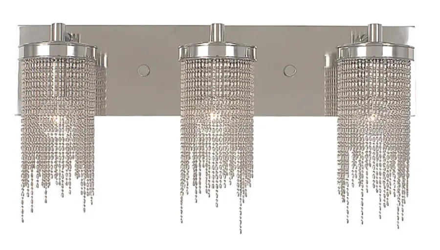 Guinevere 3-Light Polished Silver Sconce