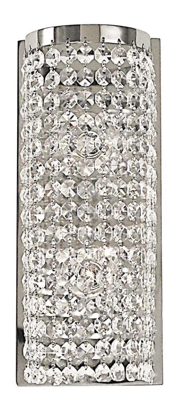 Princessa 2-Light Polished Silver Sconce
