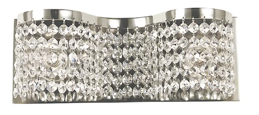 Princessa 2-Light Polished Silver Sconce