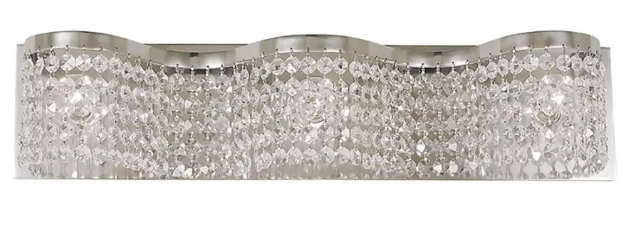 Princessa 3-Light Polished Silver Sconce