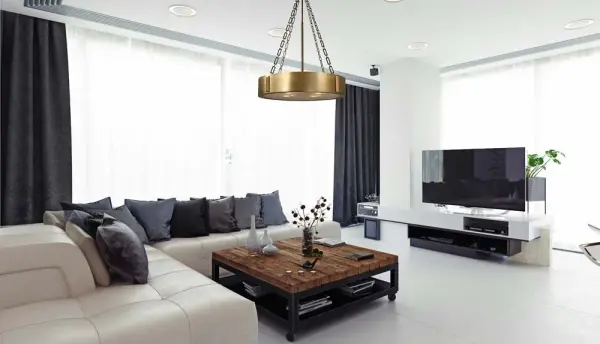The Oracle chandelier combines traditional styling with practical flexibility. Its dual-finish design adds visual interest while the adjustable height accommodates various ceiling configurations and table sizes. - alternate view