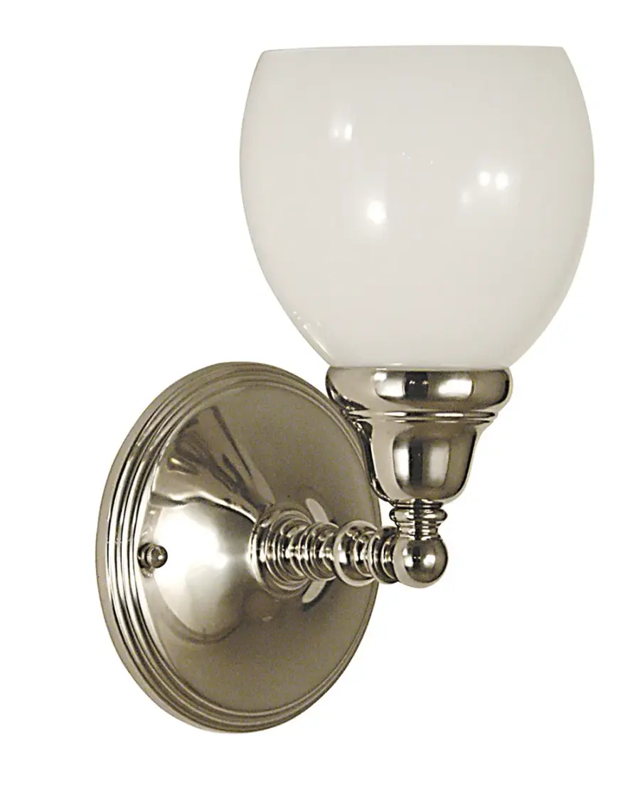 Sheraton 1-Light Polished Silver Sconce