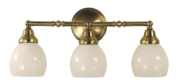 Sheraton 3-Light Antique Brass Sconce