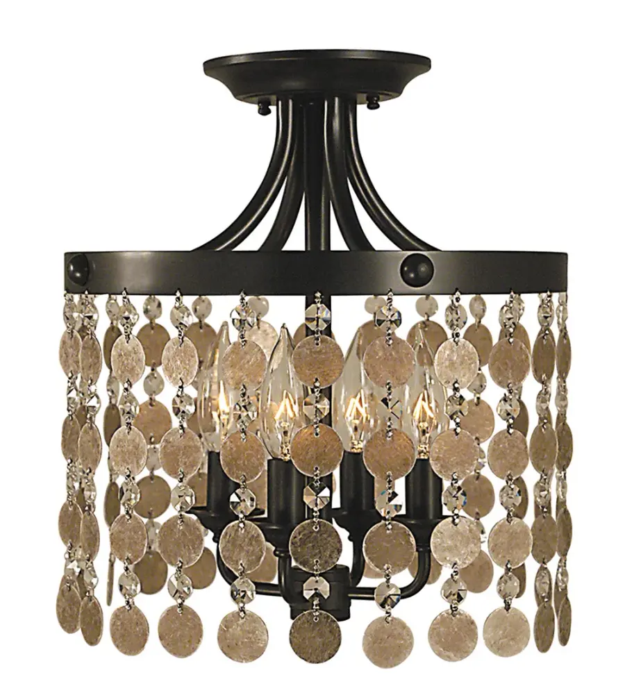 Naomi 4-Light Flush Mount in Mahogany Bronze