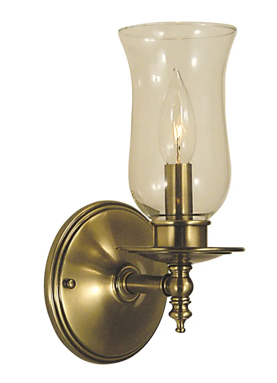 Sheraton 1-Light Antique Brass Wall Sconce