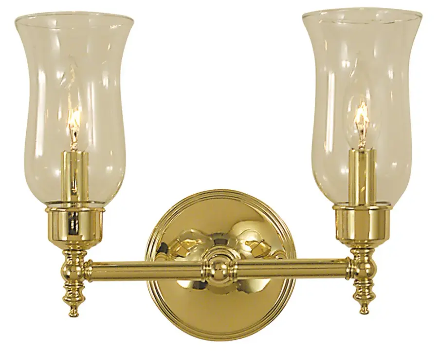 Sheraton 2-Light Polished Brass Sconce