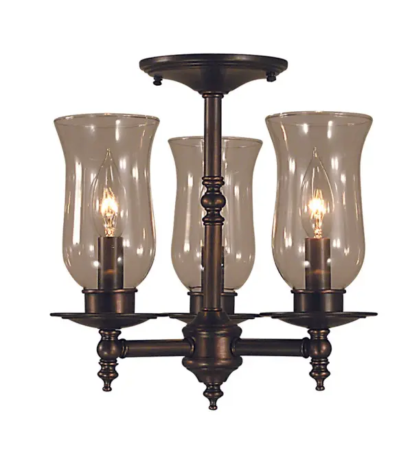 Sheraton 3-Light Flush Mount in Siena Bronze