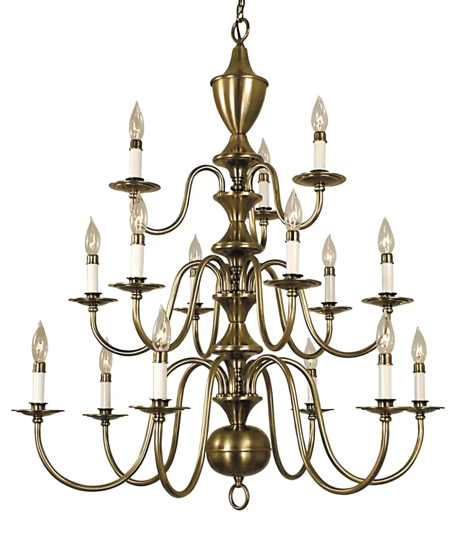15-Light Foyer Chandelier in Matte Black