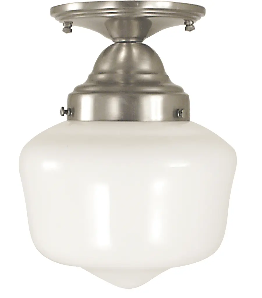 Schoolhouse Flush Mount in Antique Brass