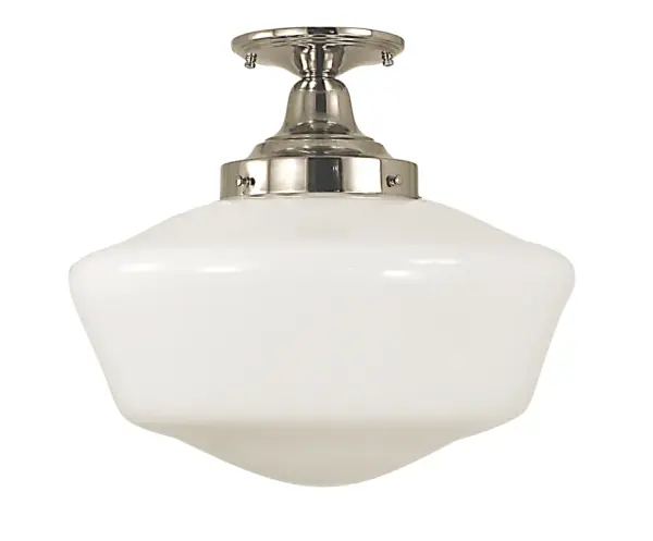 Classic schoolhouse shades adorn these adjustable pendants, an array of sizes and finish options make for a great variety of choices. Every Framburg lighting product is made in the USA.