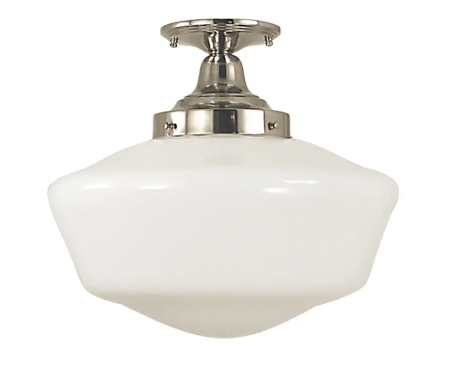 Schoolhouse Flush Mount in Antique Brass