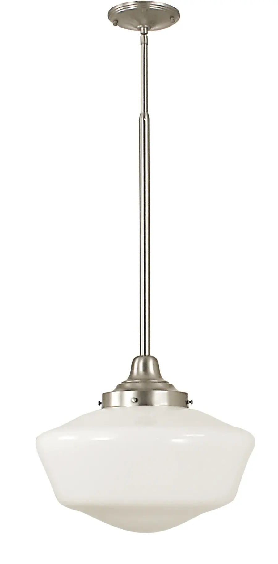 Schoolhouse One-Light Pendant in Antique Brass