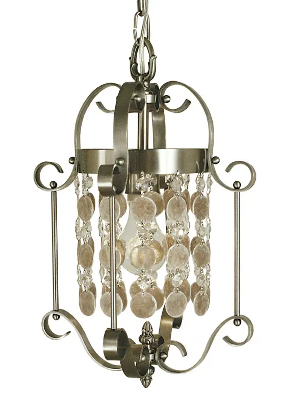 The Naomi Dinette Chandelier delivers refined style in a compact 10-inch footprint, perfect for breakfast nooks and small dining areas. Its brushed nickel finish and single-light design provide focused illumination with transitional appeal.