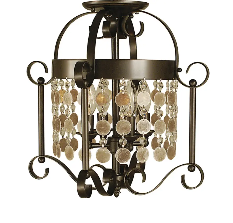 Naomi 4-Light Flush/Semi-Flush Mount in Mahogany Bronze