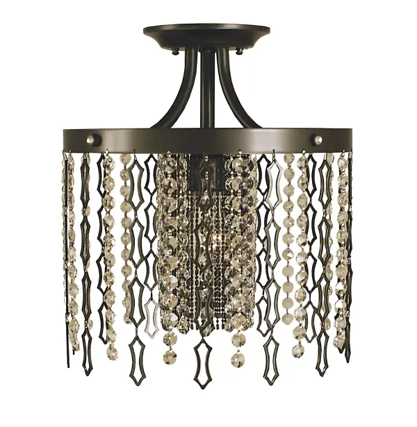 Strands of metal cylinders and beads are layered with crystal and metal links to create a mysterious and alluring glimmer. Every Framburg lighting product is manufactured in the USA.