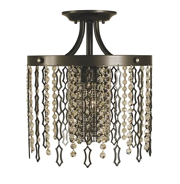 Penelope 1-Light Flush/Semi-Flush Mount in Mahogany Bronze