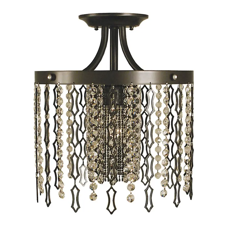 Penelope 1-Light Flush/Semi-Flush Mount in Mahogany Bronze