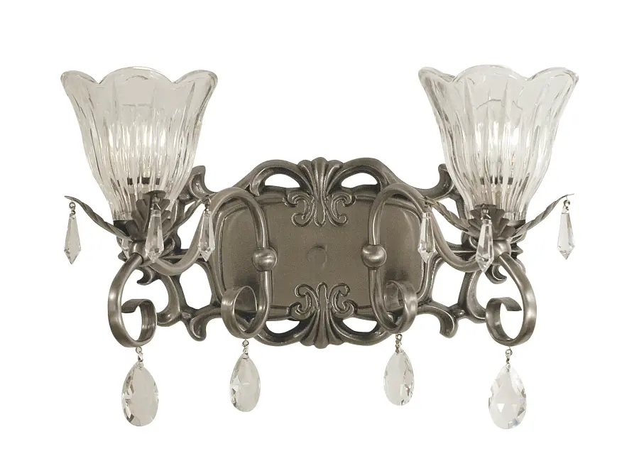 Two Light Wall Sconce in Matte Black