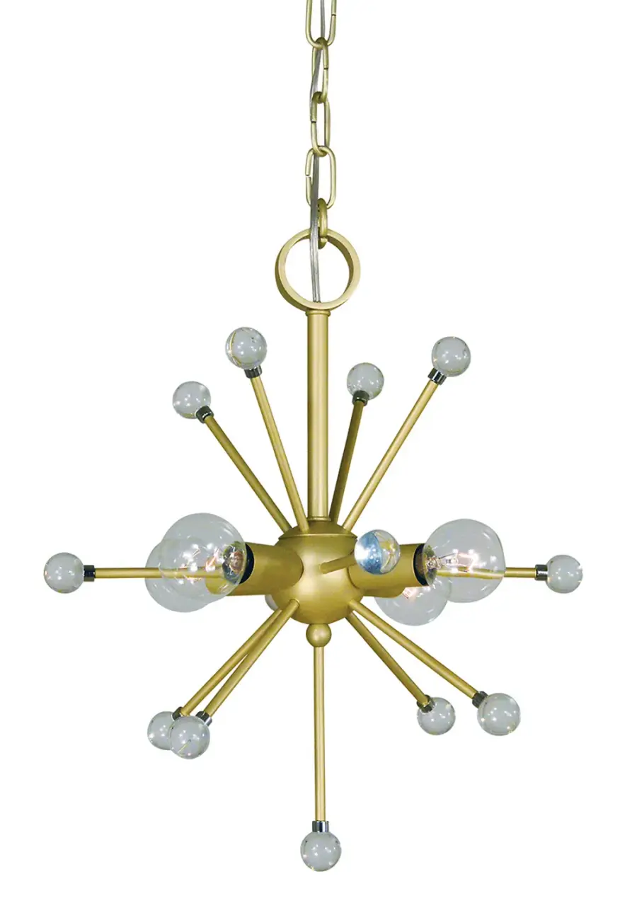 Supernova 4-Light Satin Brass Dinette Chandelier