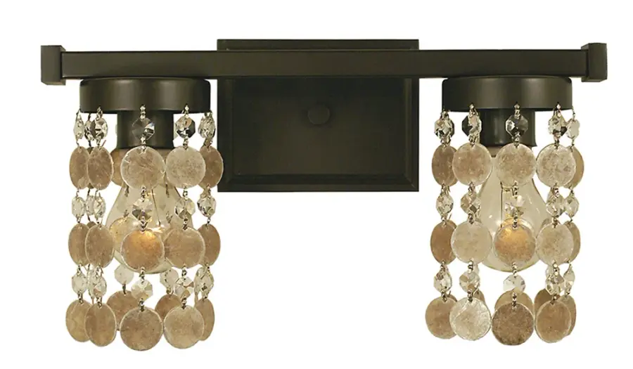 Naomi 2-Light Wall Sconce in Mahogany Bronze