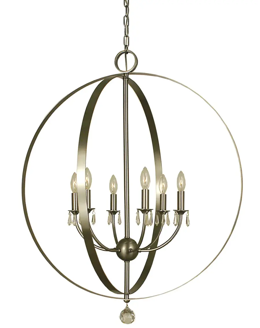 Constellation 6-Light Foyer Chandelier in Brushed Nickel - Image 1
