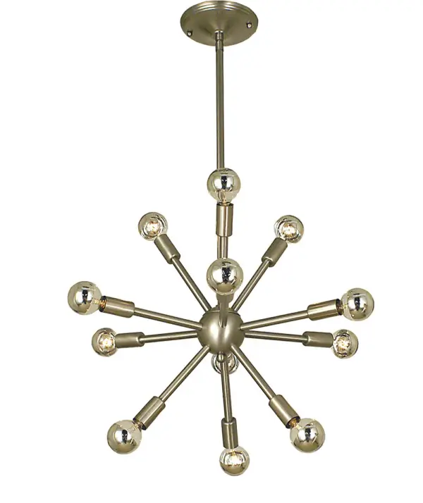 Simone 12-Light Chandelier in Brushed Nickel