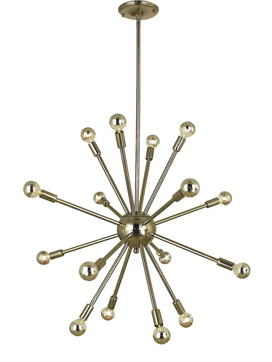 Simone 16-Light Chandelier in Polished Nickel - Image 1