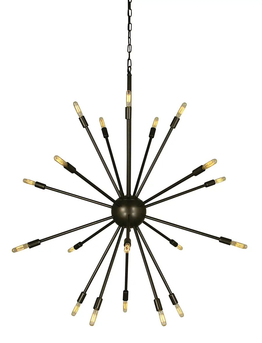 24-Light Foyer Chandelier in Antique Brass