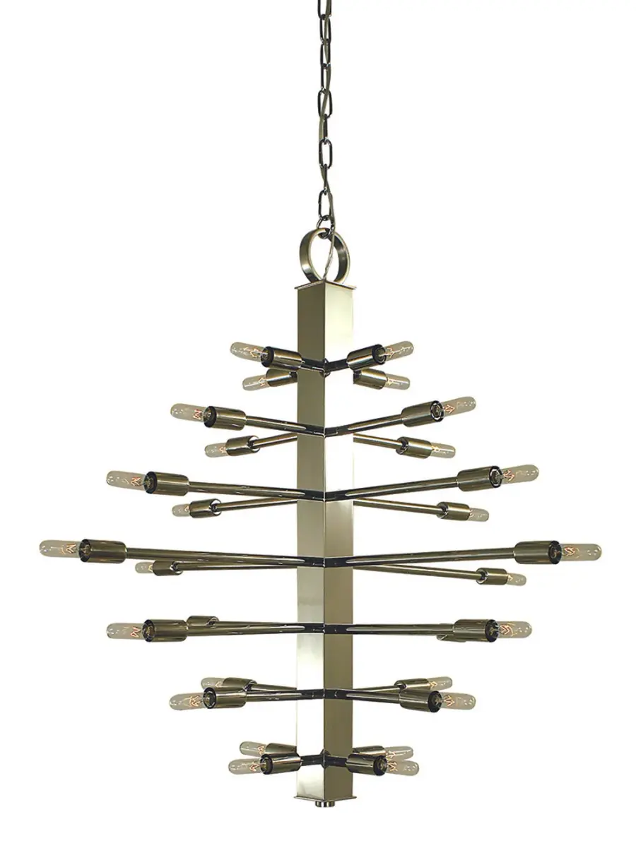 Simone 28-Light Chandelier in Polished Nickel