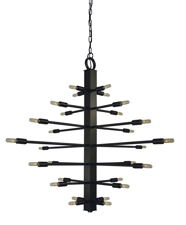 Arms of light orbit around a central stem or orb giving the effect of light rays around a star. Every Framburg lighting product is manufactured in the USA