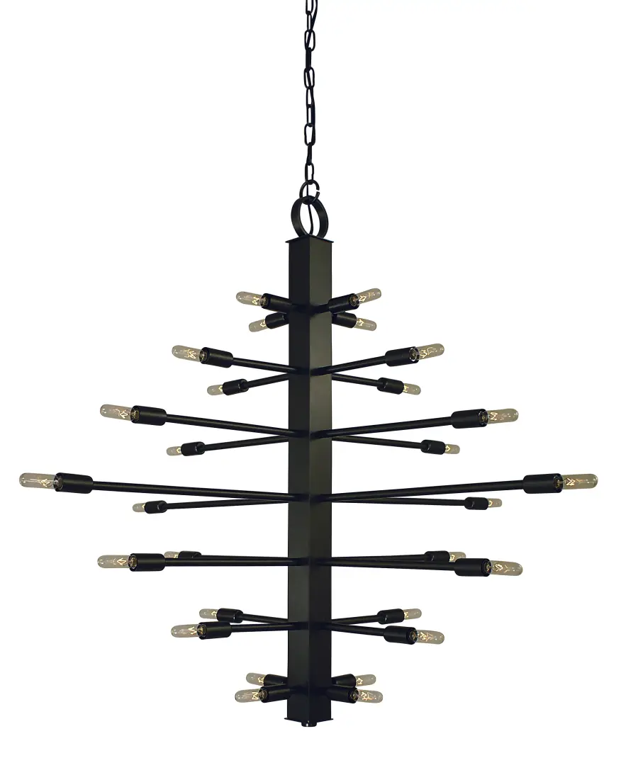 28-Light Foyer Chandelier in Antique Brass
