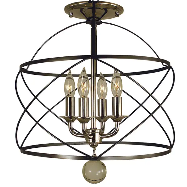 The Nantucket 4-Light combines traditional elegance with coastal-inspired design through its distinctive two-tone finish. Compact at 13 inches wide, it delivers ample illumination while maintaining a low profile perfect for standard ceiling heights.