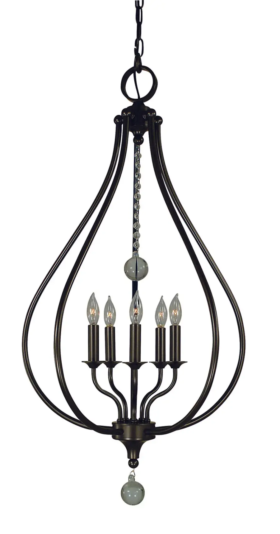 Dewdrop 5-Light Pendant in Mahogany Bronze - Image 1