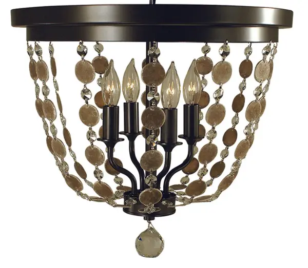 Naomi 4-Light Flush Mount in Mahogany Bronze