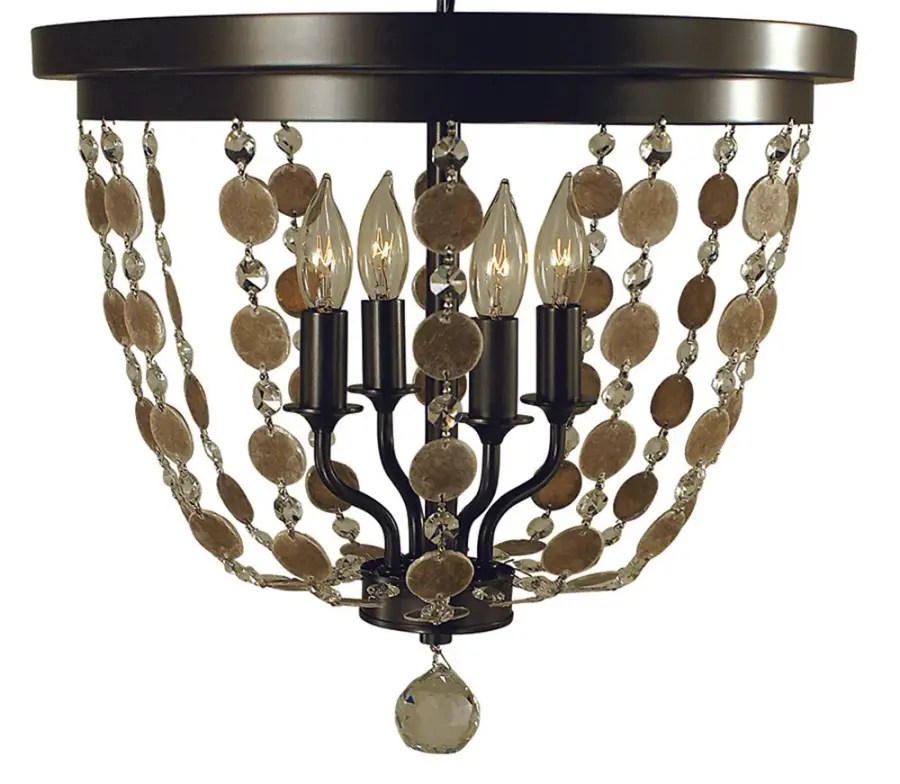 Naomi 4-Light Flush Mount in Mahogany Bronze